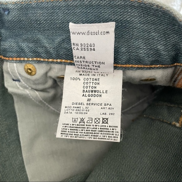 NWT Diesel Rame Flare Leg Denim Jeans - Picture 7 of 7